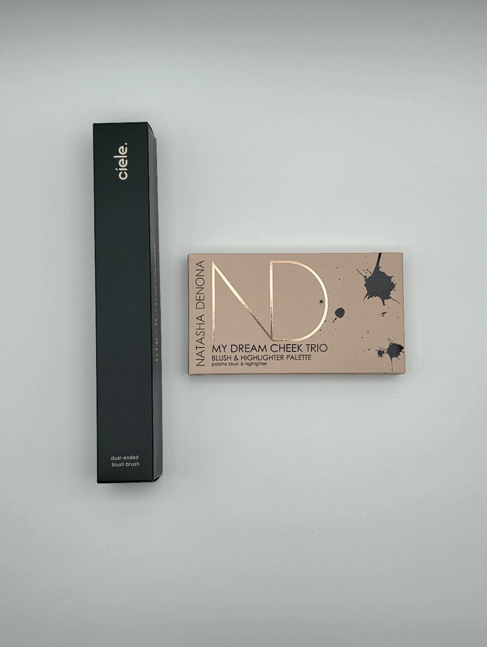 Natasha Denona Cream Blush & Glow Palette & Ciele Dual-end Brush